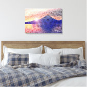 Mount Fuji VI Sunburst Blue von Rofey Leinwanddruck (Insitu (Schlafzimmer))