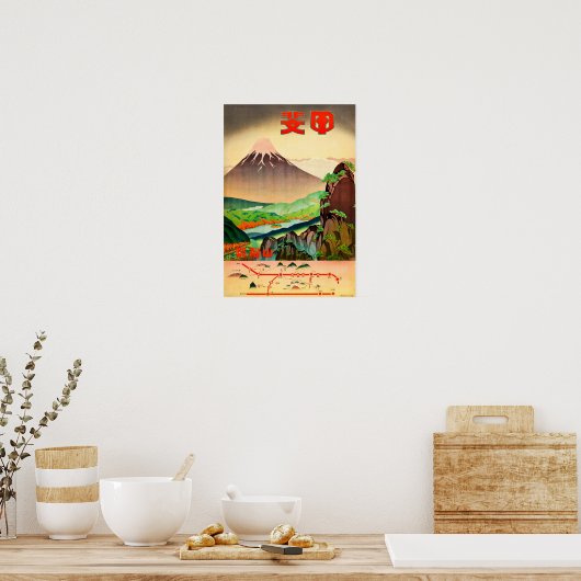 Mount Fuji Vintag Japanisch Poster (Küche)
