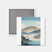 Mount Fuji Vintage Orignal Artist's Design Magnet (Vorderseite/Rückseite)
