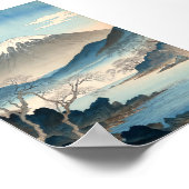 Mount Fuji Vintage Orignal Artist's Design Poster (Ecke)