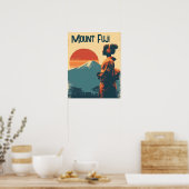 Mount Fuji vintage Poster (Küche)