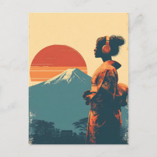 Mount Fuji Vintage Postkarte