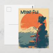 Mount Fuji Vintage Postkarte (Vorne/Hinten)