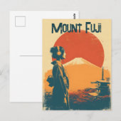 Mount Fuji Vintage Postkarte (Vorne/Hinten)