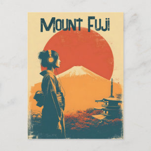 Mount Fuji Vintage Postkarte