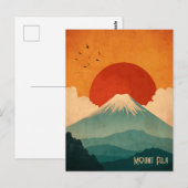 Mount Fuji vintage Postkarte (Vorne/Hinten)
