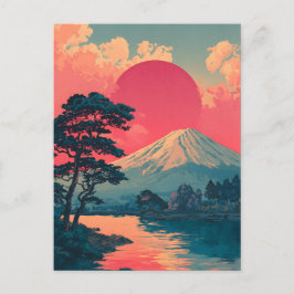 Mount Fuji vintage Postkarte