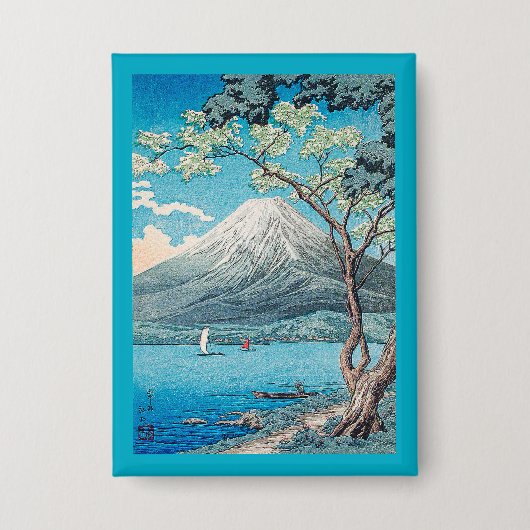 Mount Fuji vom See Yamanaka Button (Vorderseite)