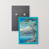 Mount Fuji vom See Yamanaka Button (Vorderseite/Rückseite)