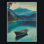 Mount Fuji vom See Yamanaka Poster<br><div class="desc">Erleben Sie die atemberaubende Schönheit Japans mit diesem atemberaubenden Mount Fuji aus dem Yamanaka-Poster! Mit der majestätischen Reflexion des Fuji, der sich im ruhigen Wasser des Yamanaka-Sees spiegelt, feiert dieses Kunstwerk die Harmonie der Natur und Japans beliebteste Sehenswürdigkeit. Dieses Plakat eignet sich ideal für Reisende, Naturliebhaber oder Bewunderer der japanischen...</div>