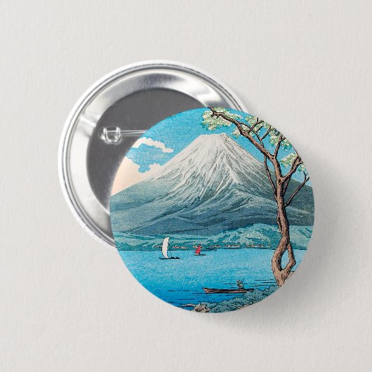 Mount Fuji vom See Yamanaka von Hiroaki Takahashi Button (Vorne & Hinten)