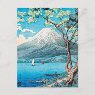 Mount Fuji vom See Yamanaka von Hiroaki Takahashi Postkarte