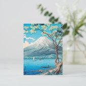 Mount Fuji vom See Yamanaka von Hiroaki Takahashi Postkarte (Stehend Vorderseite)