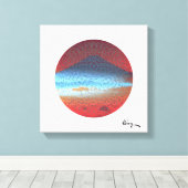 Mount Fuji White von Rofey Leinwanddruck (Insitu (Holzboden))