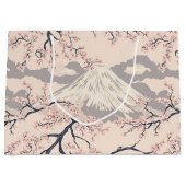 Mount Fuji with Cherry Blossoms – Japanese (2) Große Geschenktüte (Vorderseite)