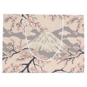 Mount Fuji with Cherry Blossoms – Japanese (2) Große Geschenktüte (Rückseite)