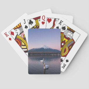 Mount Fuji Yamanaka See mit Schwänen Spielkarten