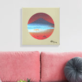 Mount Fuji Yellow Beige von Rofey Leinwanddruck (Insitu (Wohnzimmer))