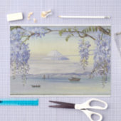 Mount Fujiyama Japan Wysteria von Marianne North Seidenpapier (Handwerk)