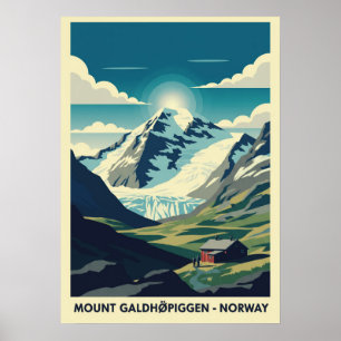 Mount Galdhøpiggen Norwegen V01 Poster