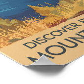 Mount Gambier Australia Illustration Travel Art Poster (Ecke)