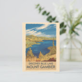 Mount Gambier Australia Illustration Travel Art Postkarte (Stehend Vorderseite)