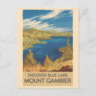 Mount Gambier Australia Illustration Travel Art Postkarte