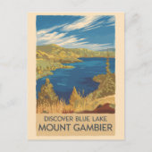 Mount Gambier Australia Illustration Travel Art Postkarte (Vorderseite)