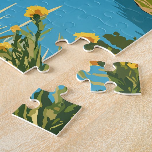 Mount Gambier Australia Reisen Vintag Puzzle (Seite)