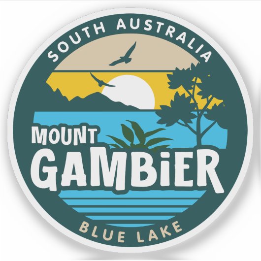 Mount Gambier, Südaustralischer Aufkleber (Vorderseite)