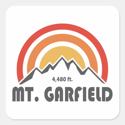 Mount Garfield New Hampshire Quadratischer Aufkleber (Vorderseite)