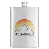 Mount Garfield New Hampshire Retro Flachmann (Vorderseite)