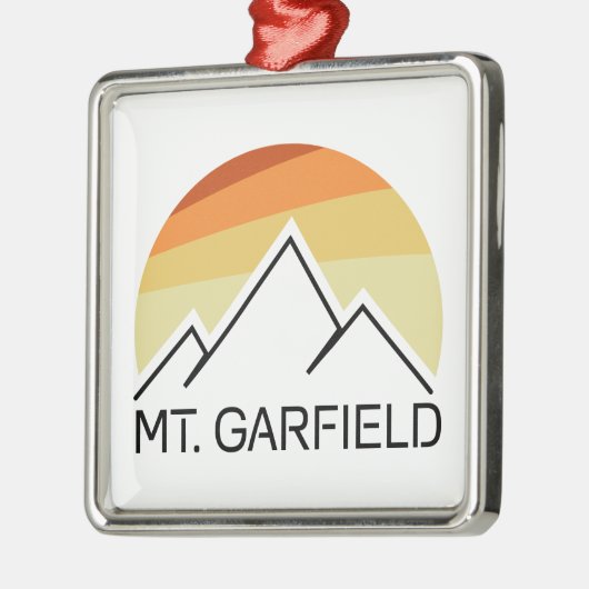 Mount Garfield New Hampshire Retro Ornament Aus Metall (Links)