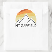 Mount Garfield New Hampshire Retro Rechteckiger Aufkleber (Tasche)