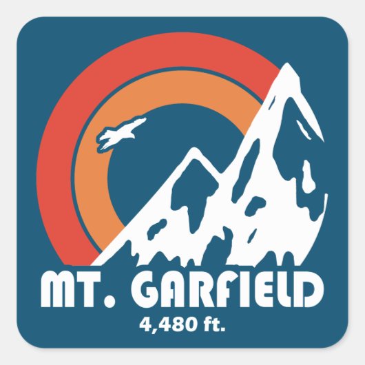 Mount Garfield New Hampshire Sun Eagle Quadratischer Aufkleber (Vorderseite)