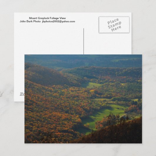 Mount Greylock Foliage View Postkarte (Vorne/Hinten)
