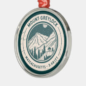 Mount Greylock Massachusetts Wandern Ornament Aus Metall (Links)
