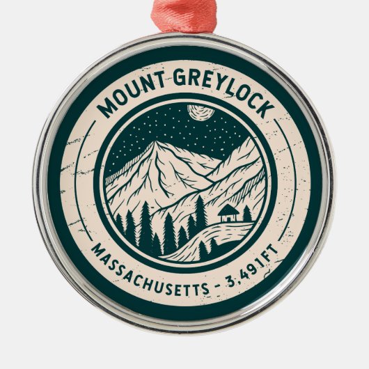 Mount Greylock Massachusetts Wandern Ornament Aus Metall (Vorne)