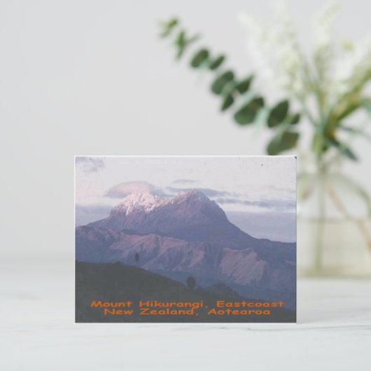 Mount Hikurangi, Neuseeland, Aotearoa Postkarte (Stehend Vorderseite)