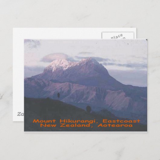Mount Hikurangi, Neuseeland, Aotearoa Postkarte (Vorne/Hinten)