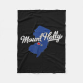 Mount Holly New Jersey Nj Map Fleecedecke (Vorderseite)