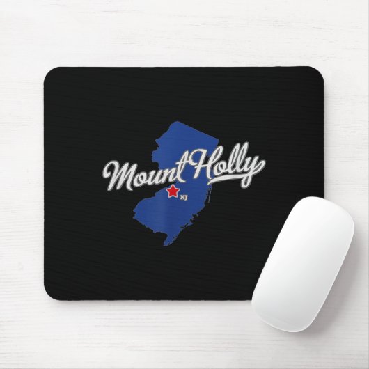 Mount Holly New Jersey Nj Map  Mousepad (Mit Mouse)