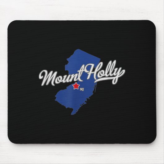 Mount Holly New Jersey Nj Map Mousepad (Vorne)