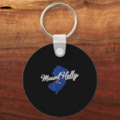 Mount Holly New Jersey Nj Map Schlüsselanhänger (Vorderseite)