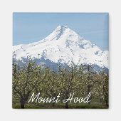 Mount Hood and Obstplantagen Foto Magnet (Vorne)