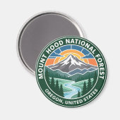 Mount Hood National Forest Oregon Magnet (Vorderseite/Rückseite)