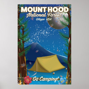 Mount Hood National Forest Reiseplakat Poster
