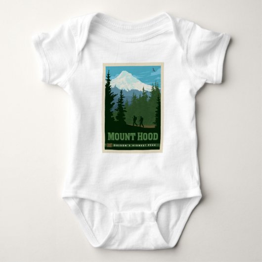 Mount Hood | Oregon Baby Strampler (Vorderseite)