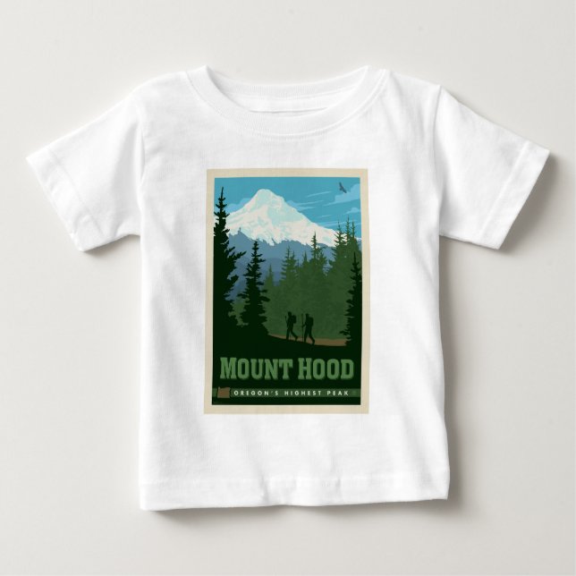 Mount Hood | Oregon Baby T-shirt (Vorderseite)