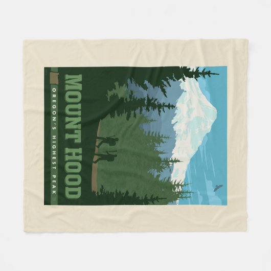 Mount Hood | Oregon Fleecedecke (Vorderseite (Horizontal))